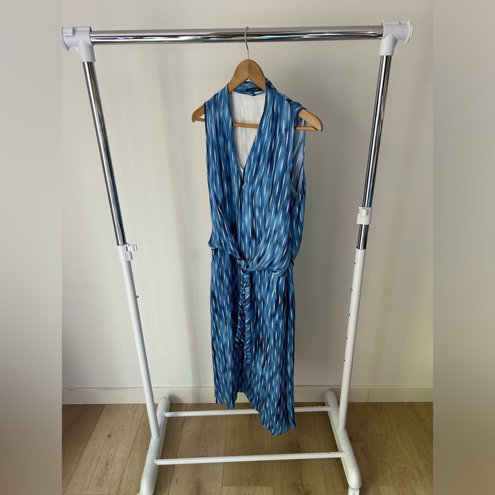 NWOT‎ Silk Kobi Halperin Multicolored Blue Dress Size 10